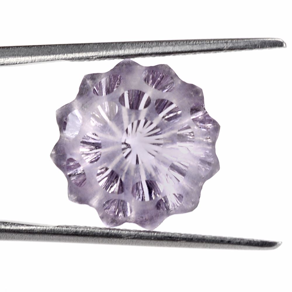 PINK AMETHYST UMBRELLA CUT ROUND 14MM 9.39 Cts.