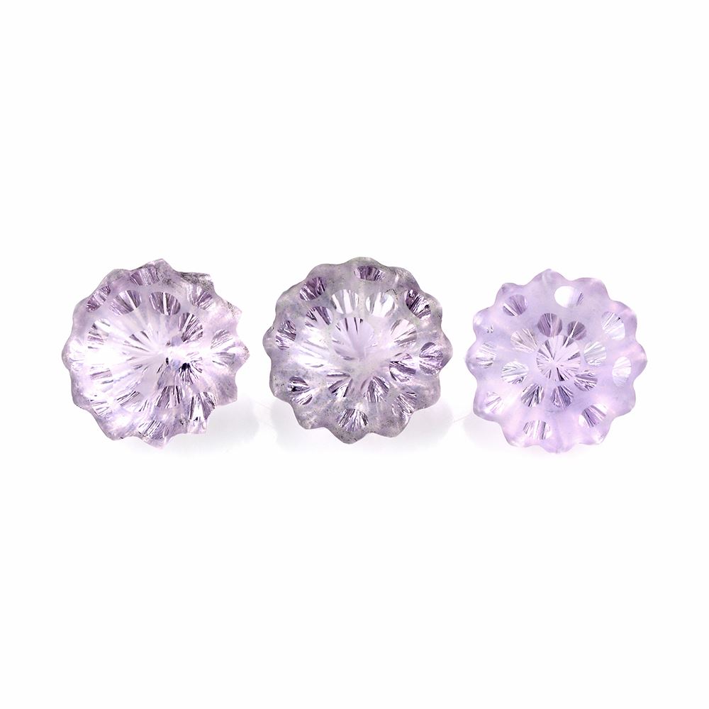 PINK AMETHYST UMBRELLA CUT ROUND 14MM 9.39 Cts.