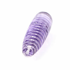 PINK AMETHYST SPIRAL CARVED DROPS HALF DRILL 28X7MM 10.42 Cts.