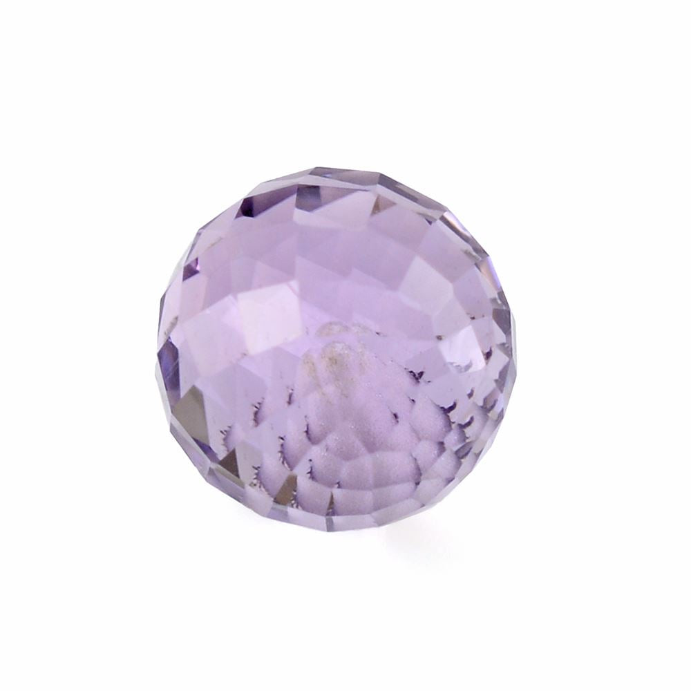 PINK AMETHYST CHECKER CUT BALLS (HALF DRILL) 8MM 3.48 Cts.