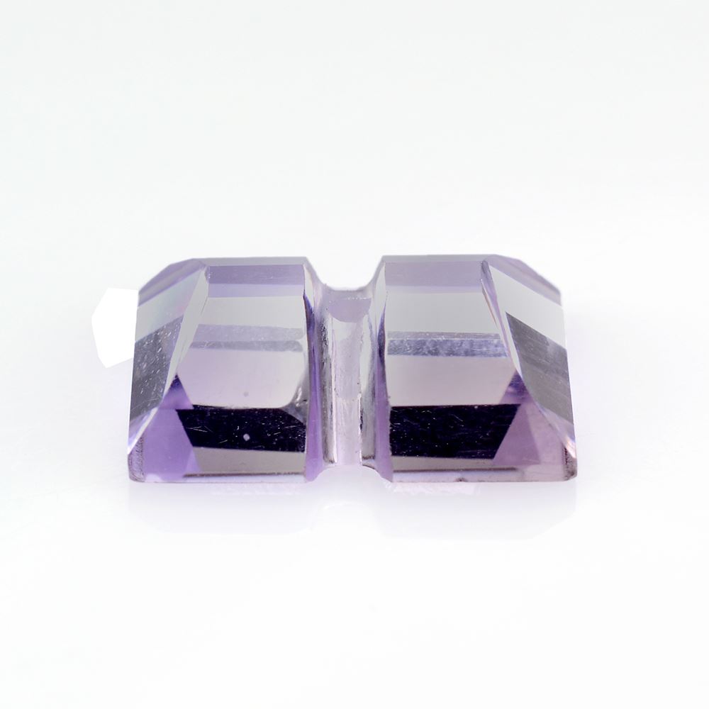 PINK AMETHYST BAGUETTES CAB WITH CARVED BELT 16X12MM 8.1 Cts.