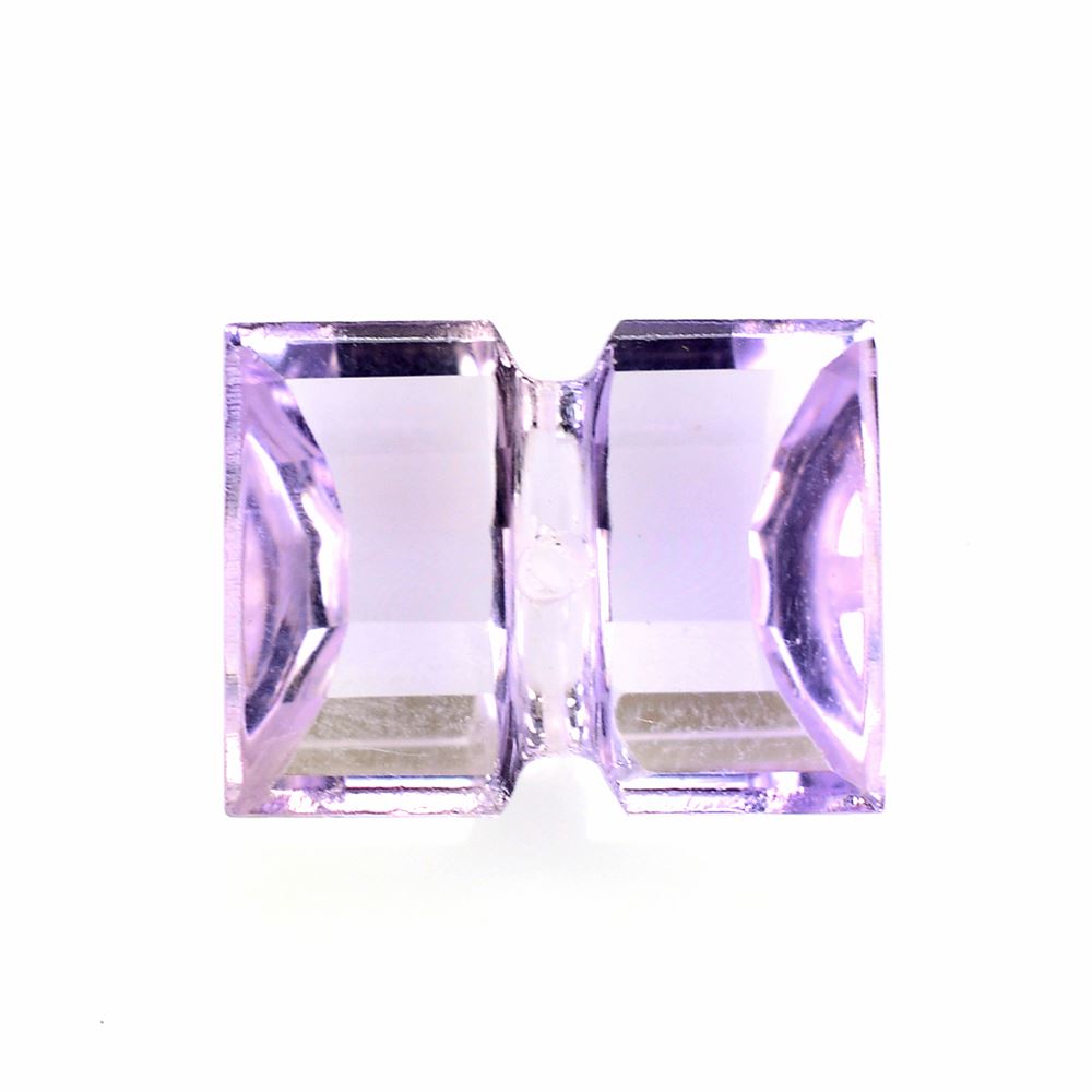PINK AMETHYST BAGUETTES CAB WITH CARVED BELT 16X12MM 8.1 Cts.