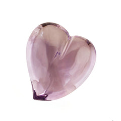 PINK AMETHYST SACRED HEARTS HALF DRILL 17X15MM 16.85 Cts.