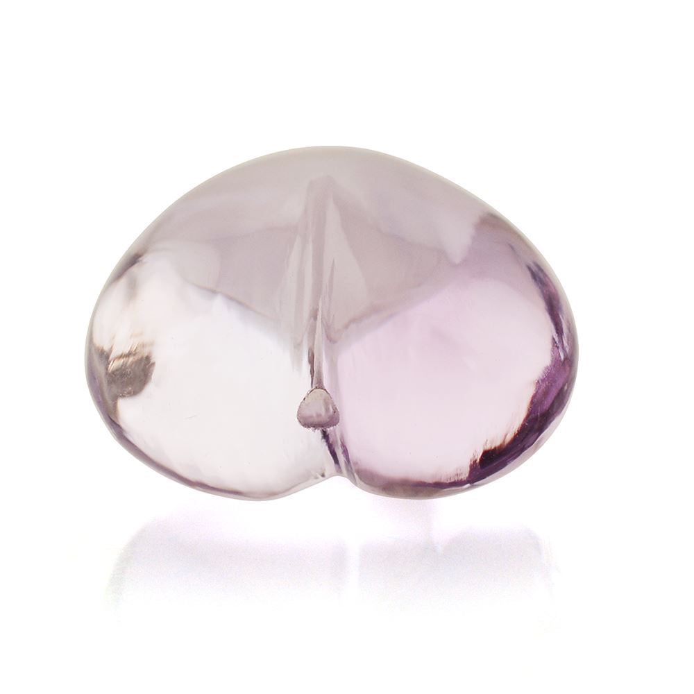 PINK AMETHYST SACRED HEARTS HALF DRILL 17X15MM 16.85 Cts.