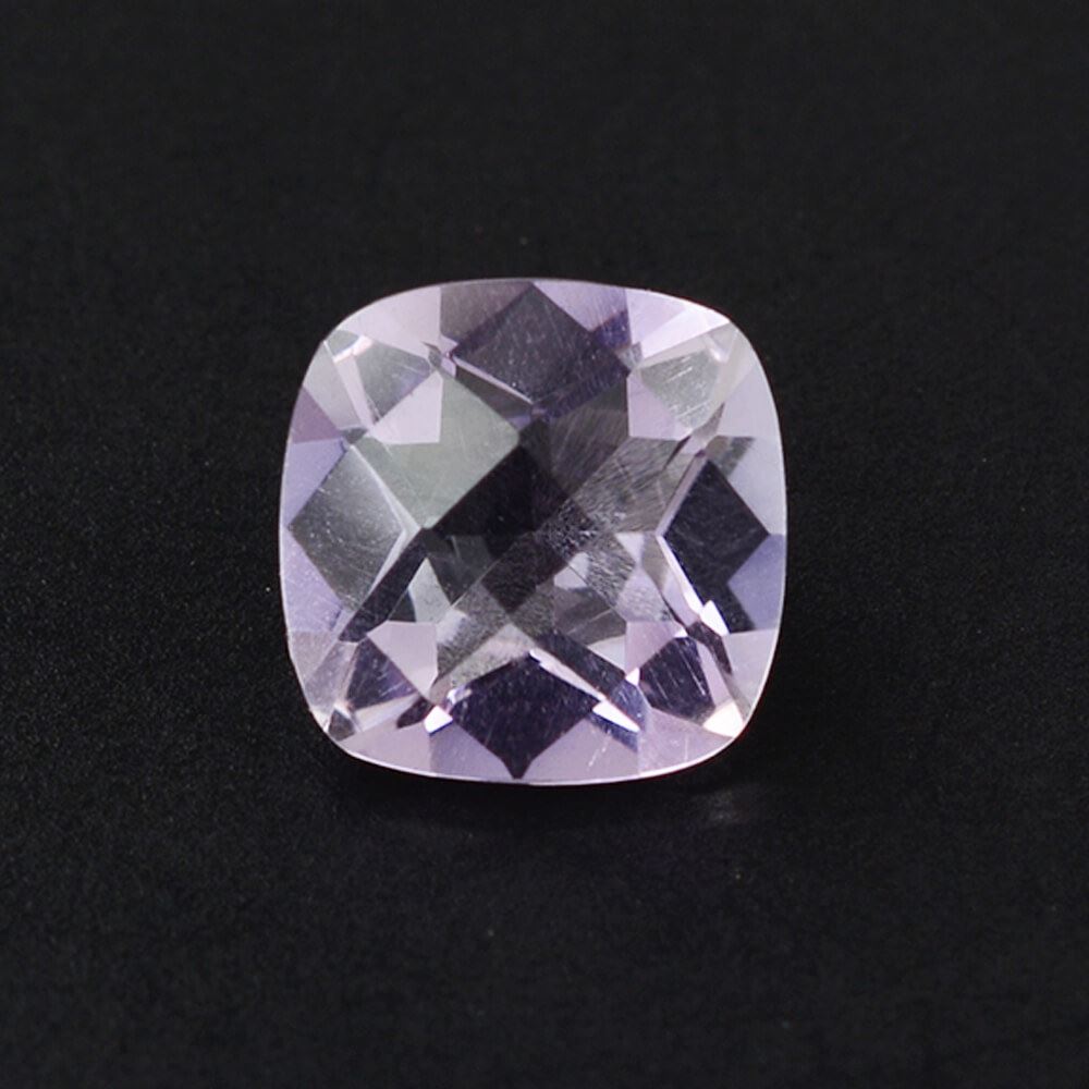 PINK AMETHYST CHECKER CUT CUSHION 7MM 1.34 Cts.