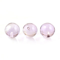PINK AMETHYST PLAIN BALLS (HALF DRILL) 8MM 3.52 Cts.