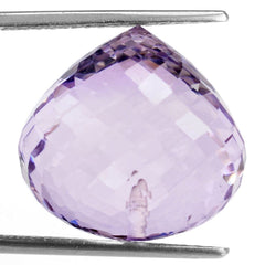 PINK AMETHYST ONION DROPS (HALF DRILL 1.20MM)  18X17MM 32.72 Cts.