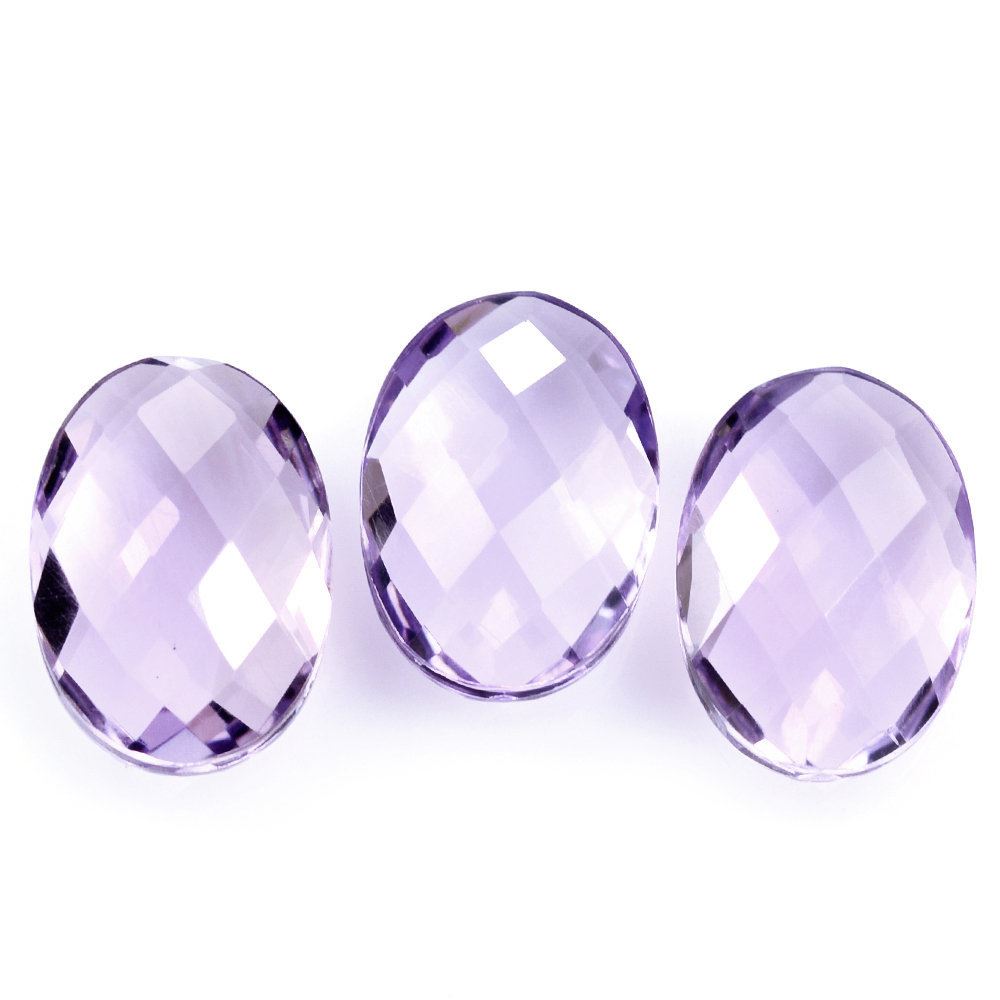PINK AMETHYST BRIOLETTE OVAL 14X10MM 6.27 Cts.