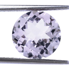 PINK AMETHYST CHECKER CUT ROUND 12MM 5.38 Cts.