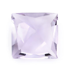 PINK AMETHYST ONE FACET PLOISH ONE FACET UNPLOISH PRINCESS CUT SQUARE (DES#29) 12MM 6.52 Cts.