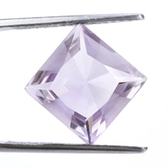 PINK AMETHYST ONE FACET PLOISH ONE FACET UNPLOISH PRINCESS CUT SQUARE (DES#29) 12MM 6.52 Cts.