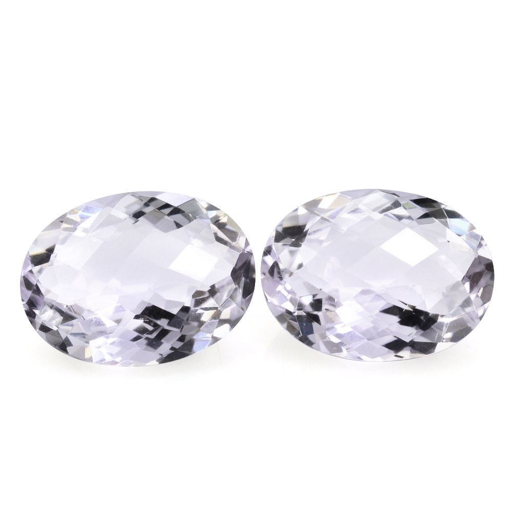 PINK AMETHYST CHECKER CUT OVAL (LITE) 20X15MM 14.90 Cts.