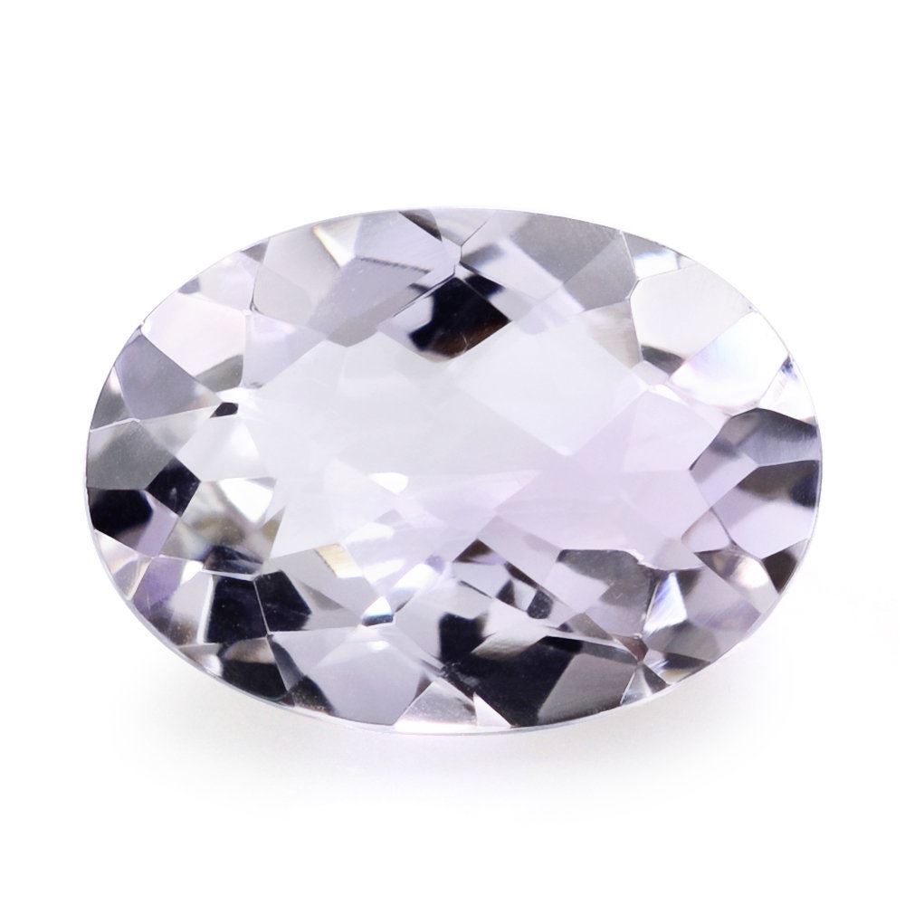 PINK AMETHYST CHECKER CUT OVAL 14X10MM 4.92 Cts.