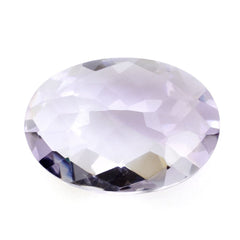 PINK AMETHYST CHECKER CUT OVAL 14X10MM 4.92 Cts.
