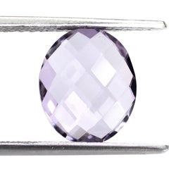 PINK AMETHYST BRIOLETTE OVAL 12X10MM 3.32 Cts.