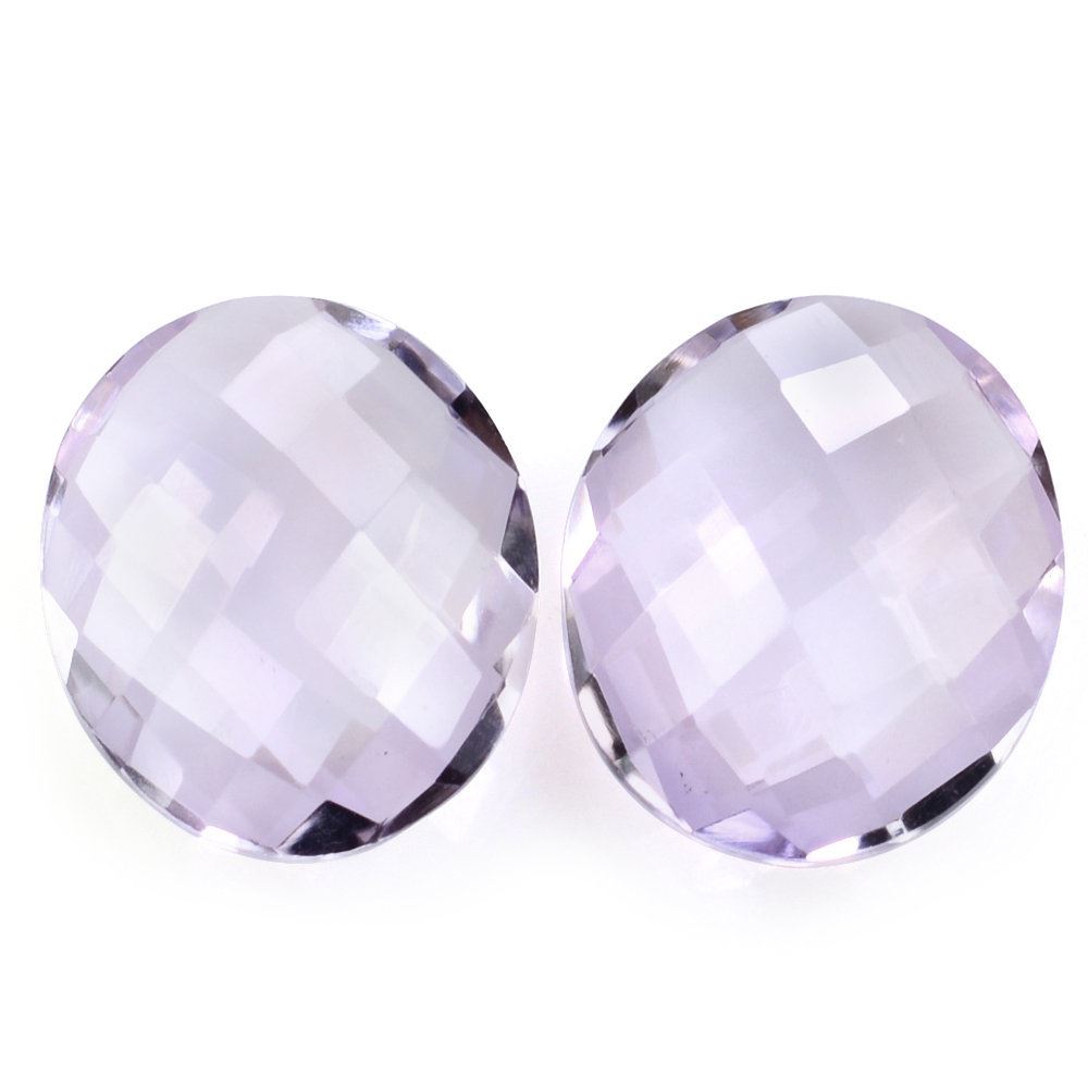 PINK AMETHYST BRIOLETTE OVAL 12X10MM 3.32 Cts.