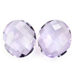 PINK AMETHYST BRIOLETTE OVAL 12X10MM 3.32 Cts.