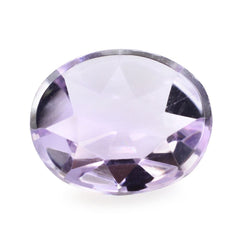 PINK AMETHYST ROSE CUT OVAL CAB (LITE) 12X10MM 3.22 Cts.