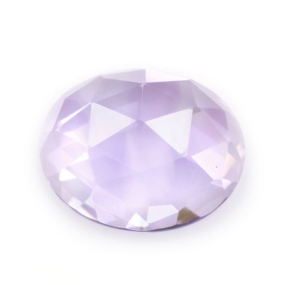 PINK AMETHYST ROSE CUT OVAL CAB 12X10MM 4.06 Cts.