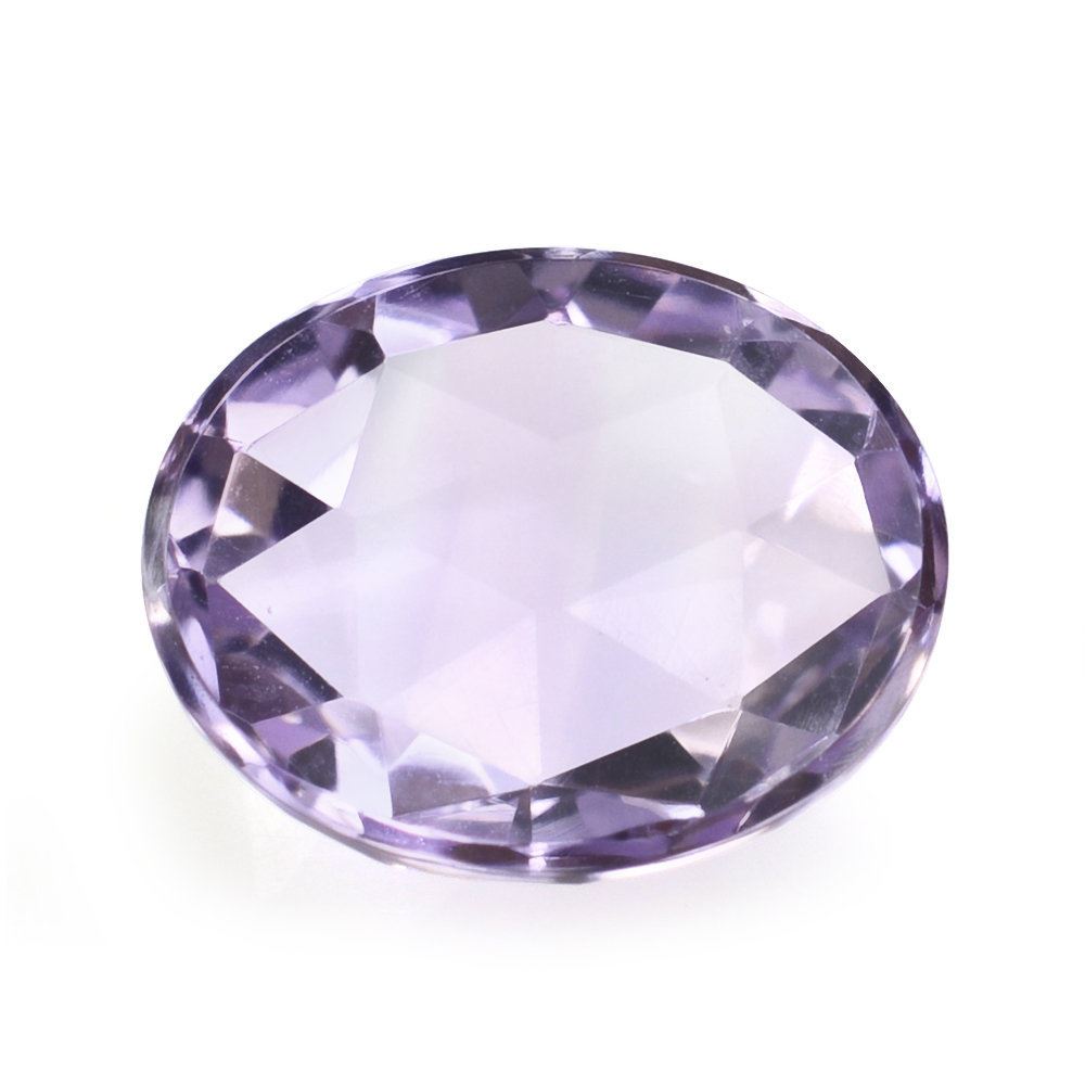 PINK AMETHYST ROSE CUT OVAL CAB 12X10MM 4.06 Cts.