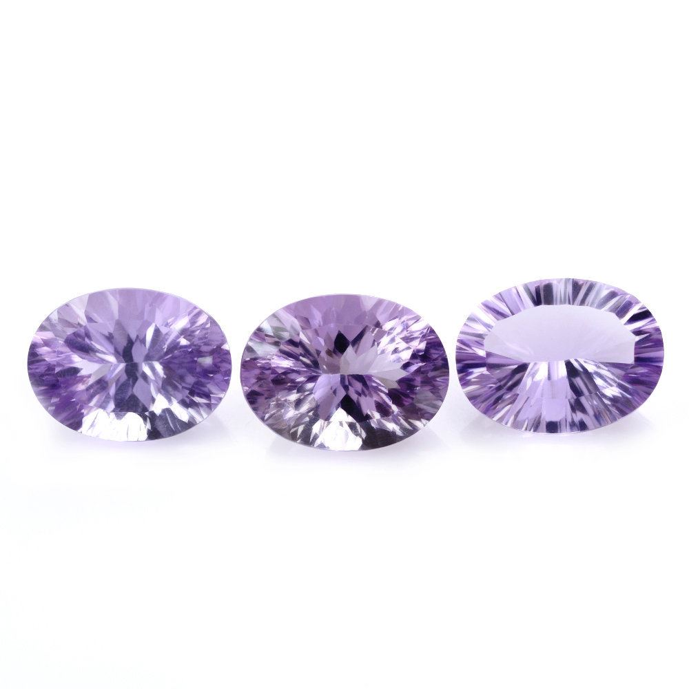 PINK AMETHYST CONCAVE CUT OVAL (DES#73) 16X12MM 8.60 Cts.