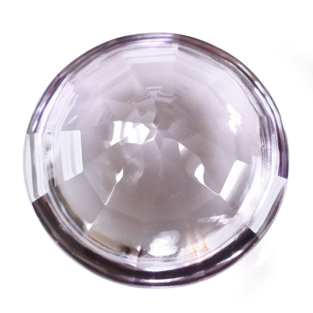 PINK AMETHYST BUFFTOP CONCAVE STEP CUT BACK ROUND (DES#47) 15MM 10.47 Cts.
