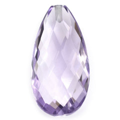 PINK AMETHYST BRIOLETTE PEAR (HALF DRILL 0.80MM) 20X10MM 6.90 Cts.