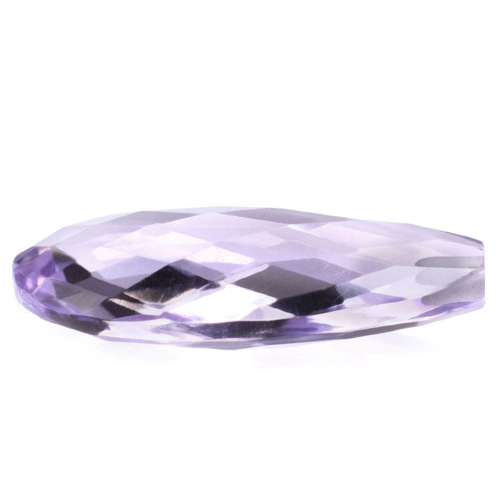 PINK AMETHYST BRIOLETTE PEAR (HALF DRILL 0.80MM) 20X10MM 6.90 Cts.