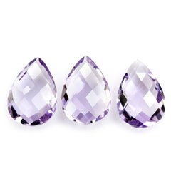 PINK AMETHYST BRIOLETTE PEAR 15X10MM 4.29 Cts.