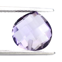 PINK AMETHYST BRIOLETTE PEAR (TABEEZ) (HALF DRILL 0.90MM) 11MM 3.70 Cts.