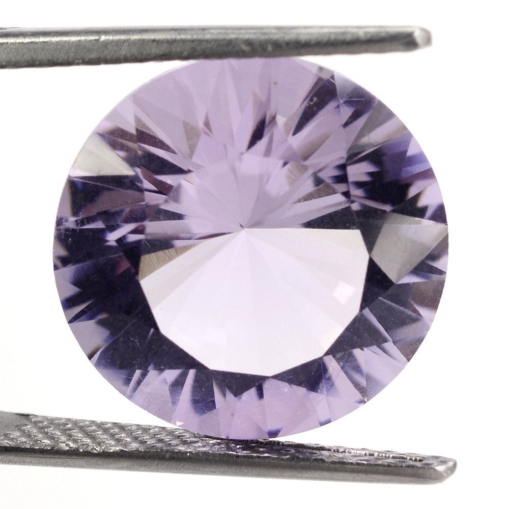 PINK AMETHYST DIAMOND CUT ROUND 16MM 12.23 Cts.