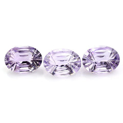 PINK AMETHYST CHECKER CUT OVAL 20X15MM 15.65 Cts.