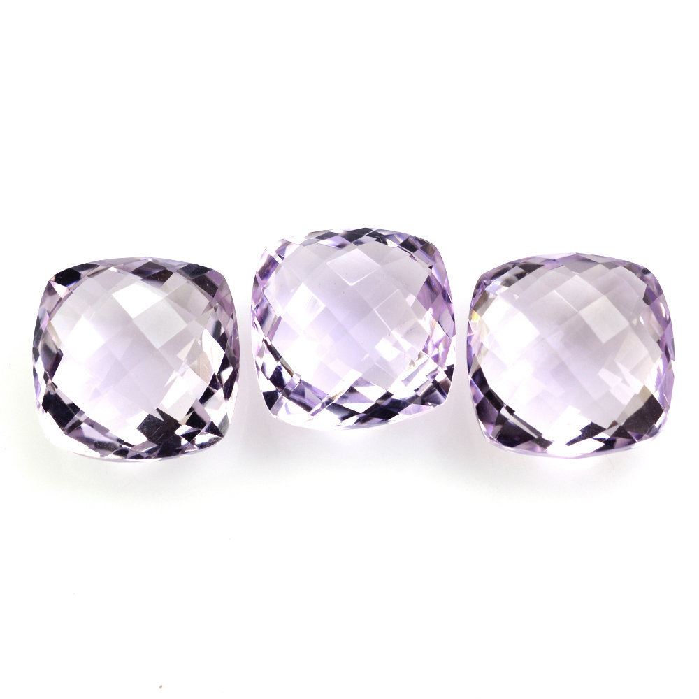 PINK AMETHYST BRIOLETTE CUSHION 15MM 13.75 Cts.