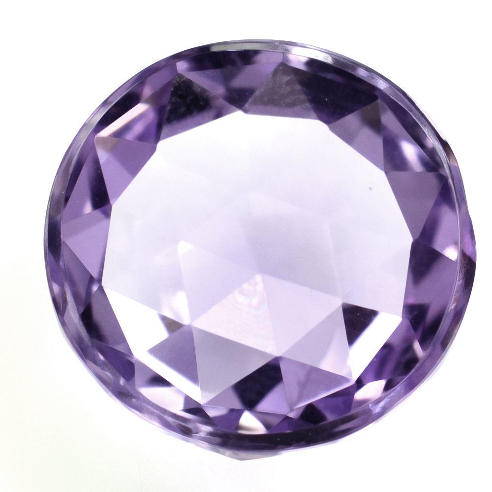 PINK AMETHYST ROSE CUT ROUND CAB 15MM 10.75 Cts.