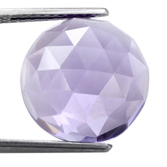 PINK AMETHYST ROSE CUT ROUND CAB 15MM 10.75 Cts.