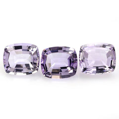 PINK AMETHYST CUT CUSHION (STEP CUT BACK) 14X12MM 8.28 Cts.