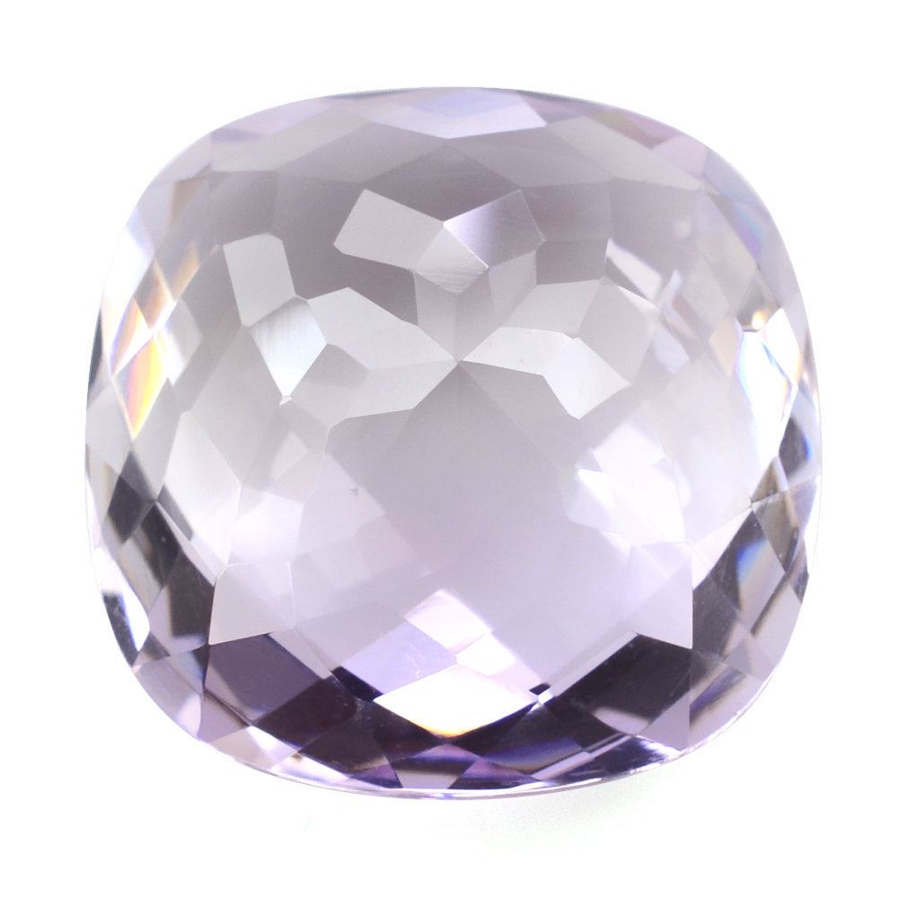 PINK AMETHYST CHECKER CUT CUSHION 22MM 34.40 Cts.