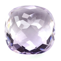 PINK AMETHYST CHECKER CUT CUSHION 22MM 34.40 Cts.