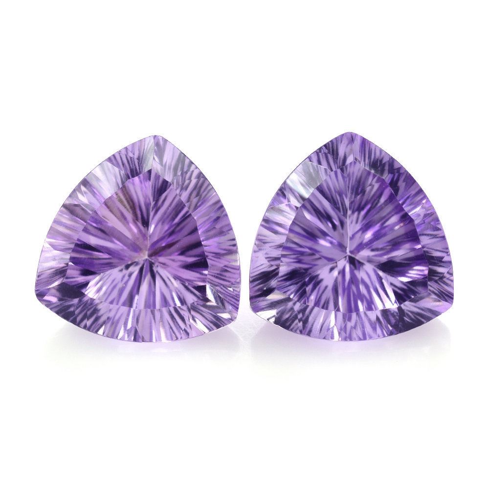 PINK AMETHYST CONCAVE CUT TRILLION (TOP) 14MM 7.85 Cts.