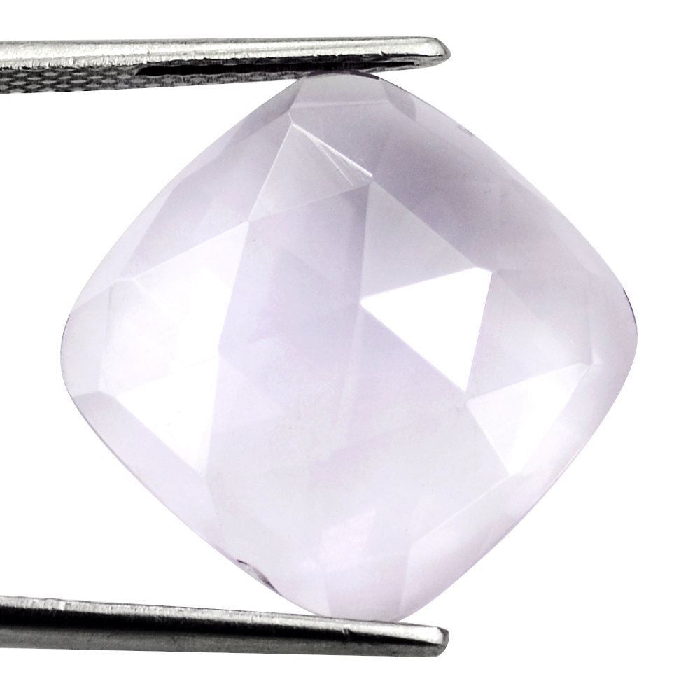 PINK AMETHYST ROSE CUT CUSHION CAB 17.50MM 14.70 Cts.