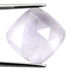 PINK AMETHYST ROSE CUT CUSHION CAB 17.50MM 14.70 Cts.