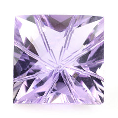 PINK AMETHYST CHECKER TOP PRINCESS BACK LAZER CUT SQUARE (DES#22) 15MM 14.60 Cts.