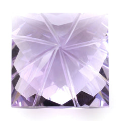 PINK AMETHYST CHECKER TOP PRINCESS BACK LAZER CUT SQUARE (DES#22) 15MM 14.60 Cts.