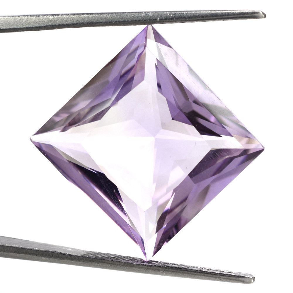 PINK AMETHYST PRINCESS CUT SQUARE 17.50MM 20.27 Cts.
