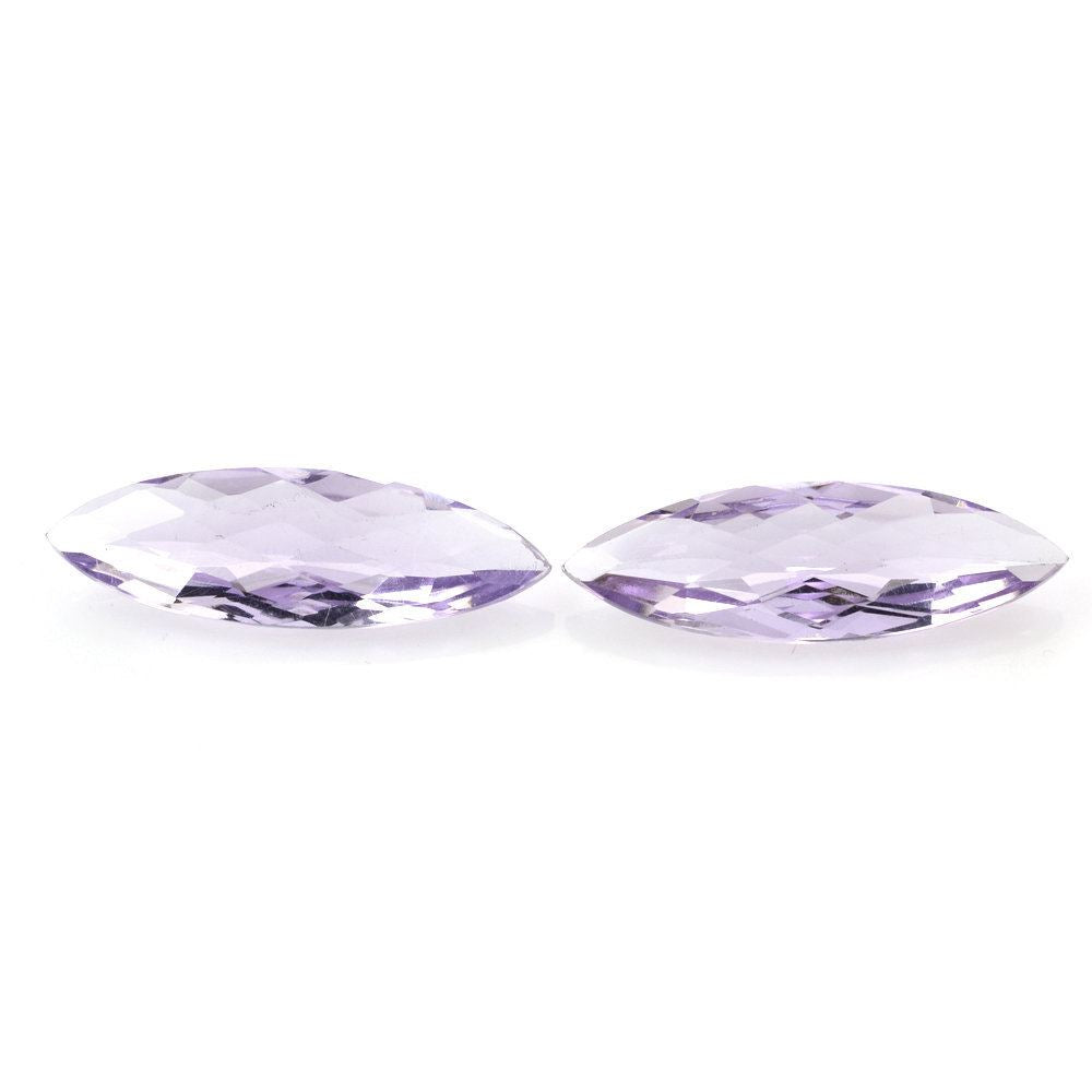 PINK AMETHYST CHECKER CUT MARQUISE 25X8MM 5.60 Cts.