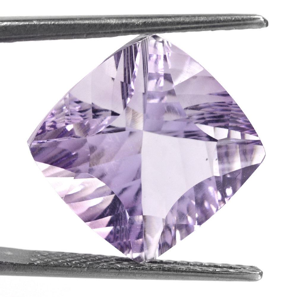 PINK AMETHYST CONCAVE CUT CUSHION (DES#72) 15MM 12.00 Cts.