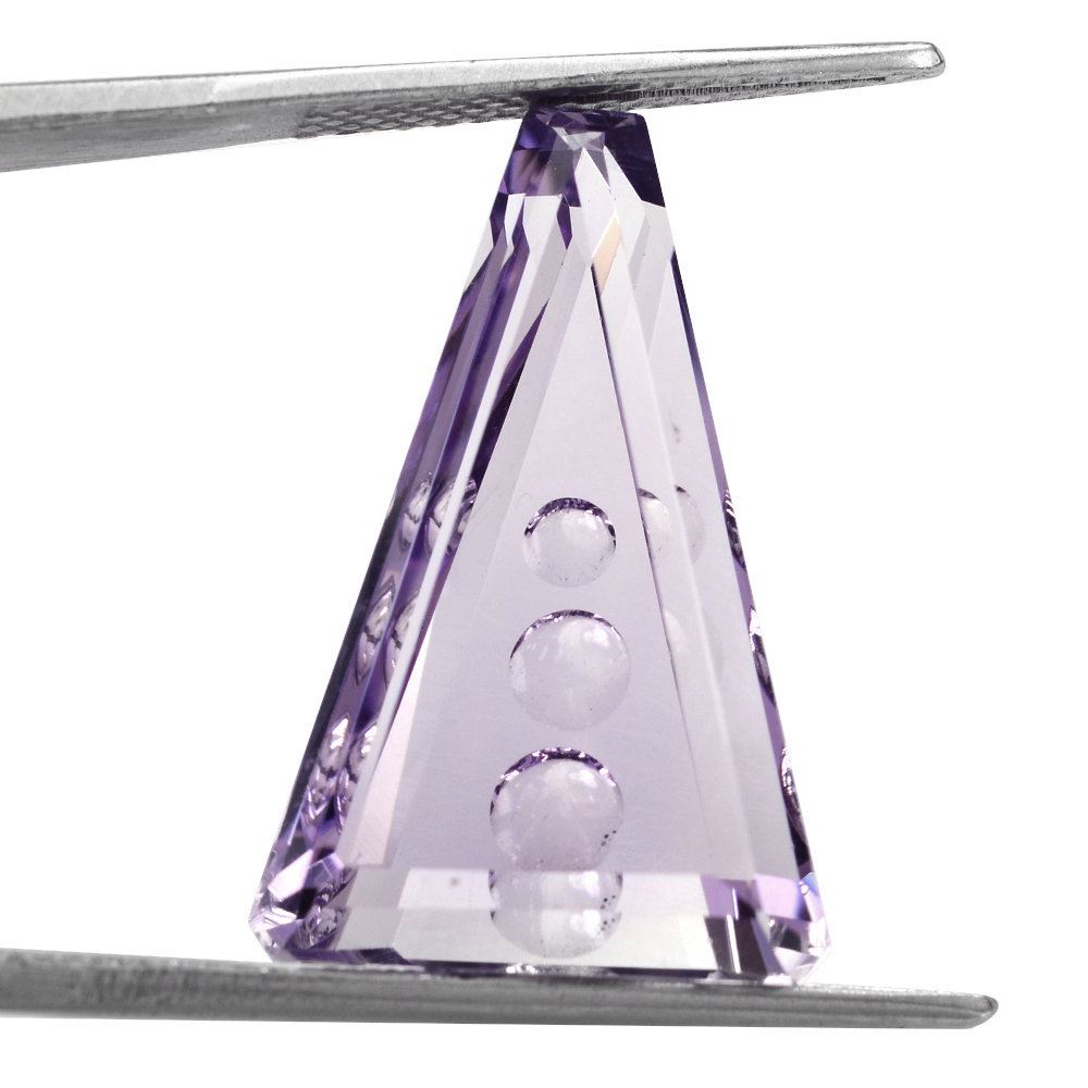 PINK AMETHYST SUPPER BUBBLE TRAPEZOID (DES#120) 24X16MM 20.94 Cts.