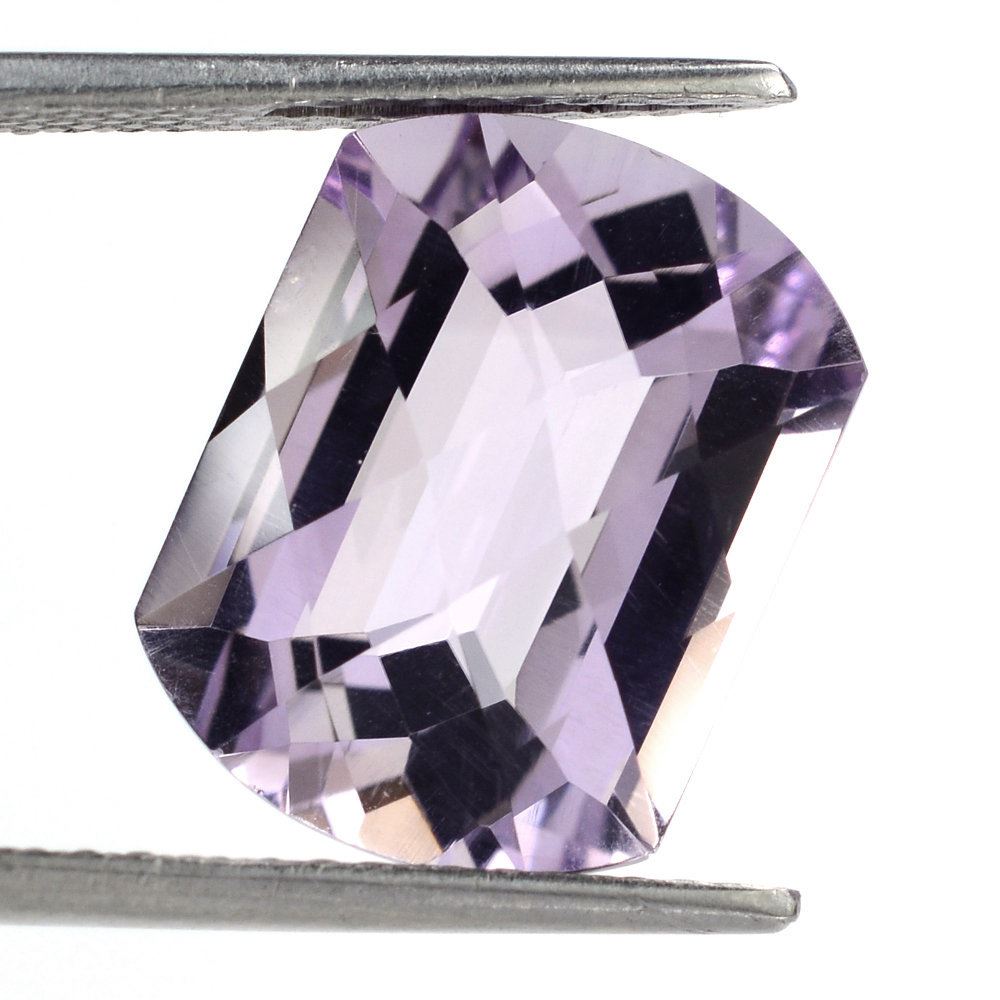 PINK AMETHYST CUSHION CHECKER CUT FANCY 16X12MM 9.40 Cts.