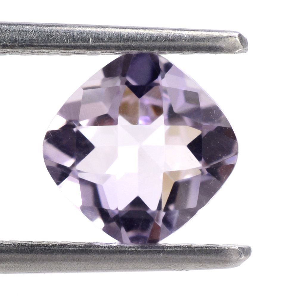 PINK AMETHYST CHECKER CUT CUSHION (LITE) 7MM 1.40 Cts.