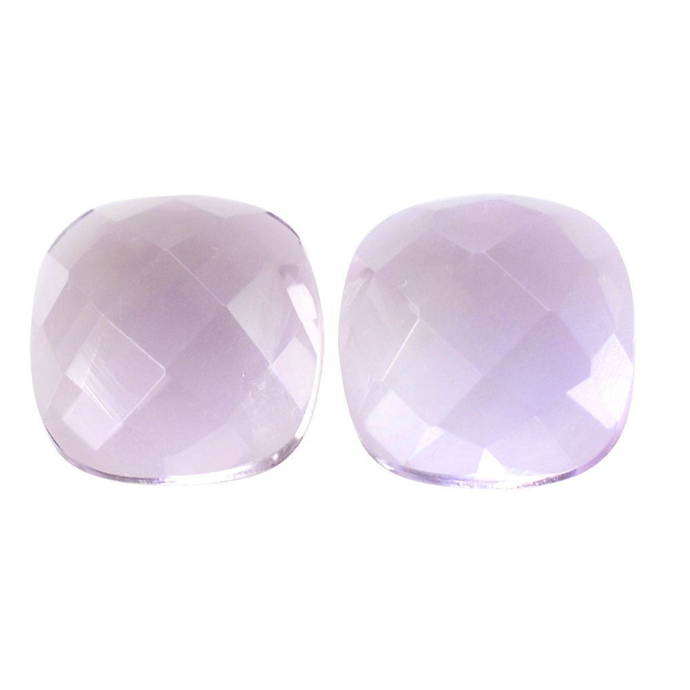 PINK AMETHYST CHECKER CUSHION CAB 7MM 1.43 Cts.